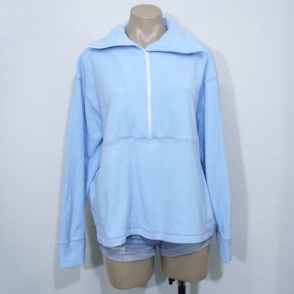adidas Tops - Adidas Blue Fleece Clima Warm Pullover